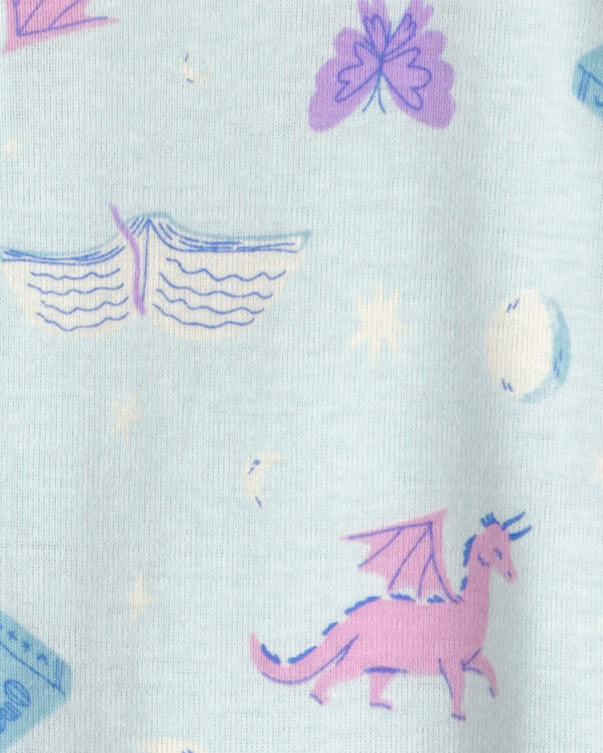 Toddler Girl Easter Bunny 100% Cotton Snug Fit 1-Piece Pajama - Pink - Image 6