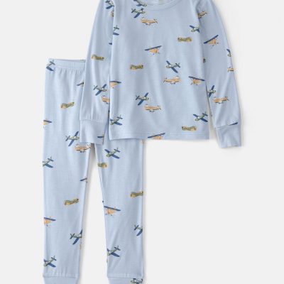 Toddler Boy Plane PurelySoft 2-Piece Pajama Set - Blue