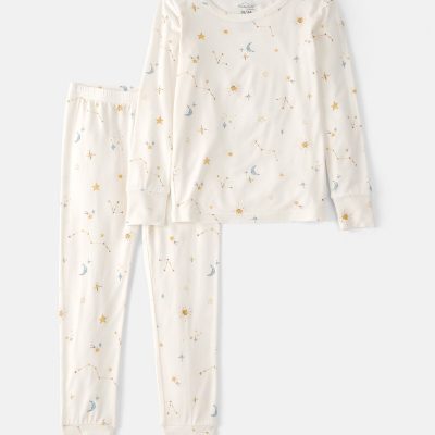 Toddler Constellation PurelySoft 2-Piece Pajama Set - Cream