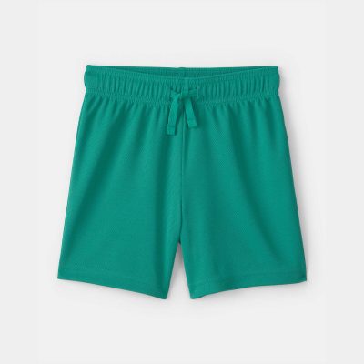 Toddler Boy Mesh Active Shorts - Green