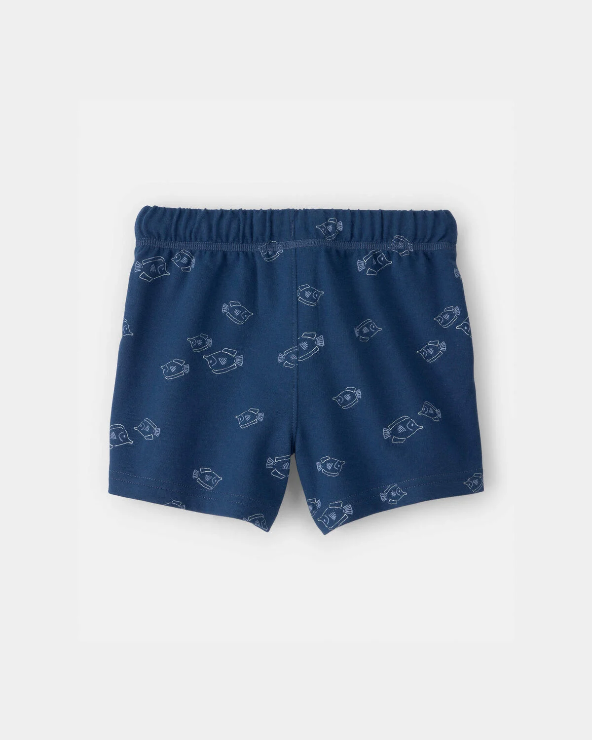 Toddler Boy Fish French Terry Shorts - Blue - Image 2