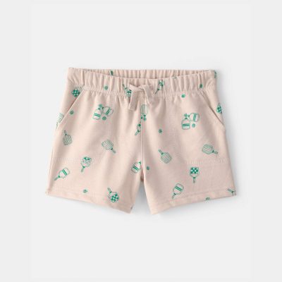 Toddler Boy Pickleball French Terry Shorts - Brown