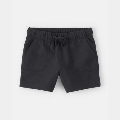 Toddler Boy French Terry Shorts - Black
