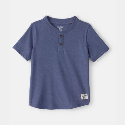 Toddler Boy Short-Sleeve Henley T-Shirt - Navy