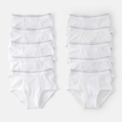 Toddler Boy 10-Pack Brief Underwear - White