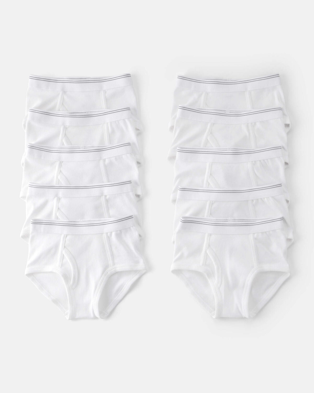 Toddler Boy 10-Pack Brief Underwear - White