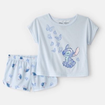 Toddler Girl 2-Piece Disney© Lilo & Stitch Short-Sleeve Pajama Set - Blue