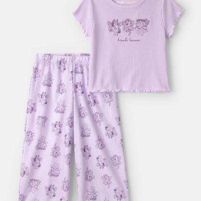 Toddler Girl 2-Piece Bluey™ Short-Sleeve Pajama Set - Purple