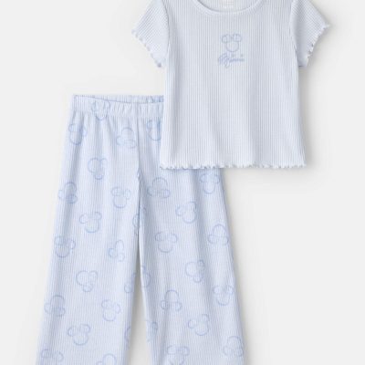 Toddler Girl 2-Piece Disney© Minnie Mouse Short-Sleeve Pajama Set - Blue