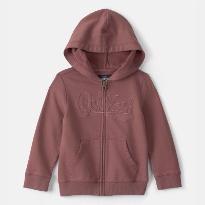 Toddler OshKosh Logo Zip-Up Hoodie - Brown
