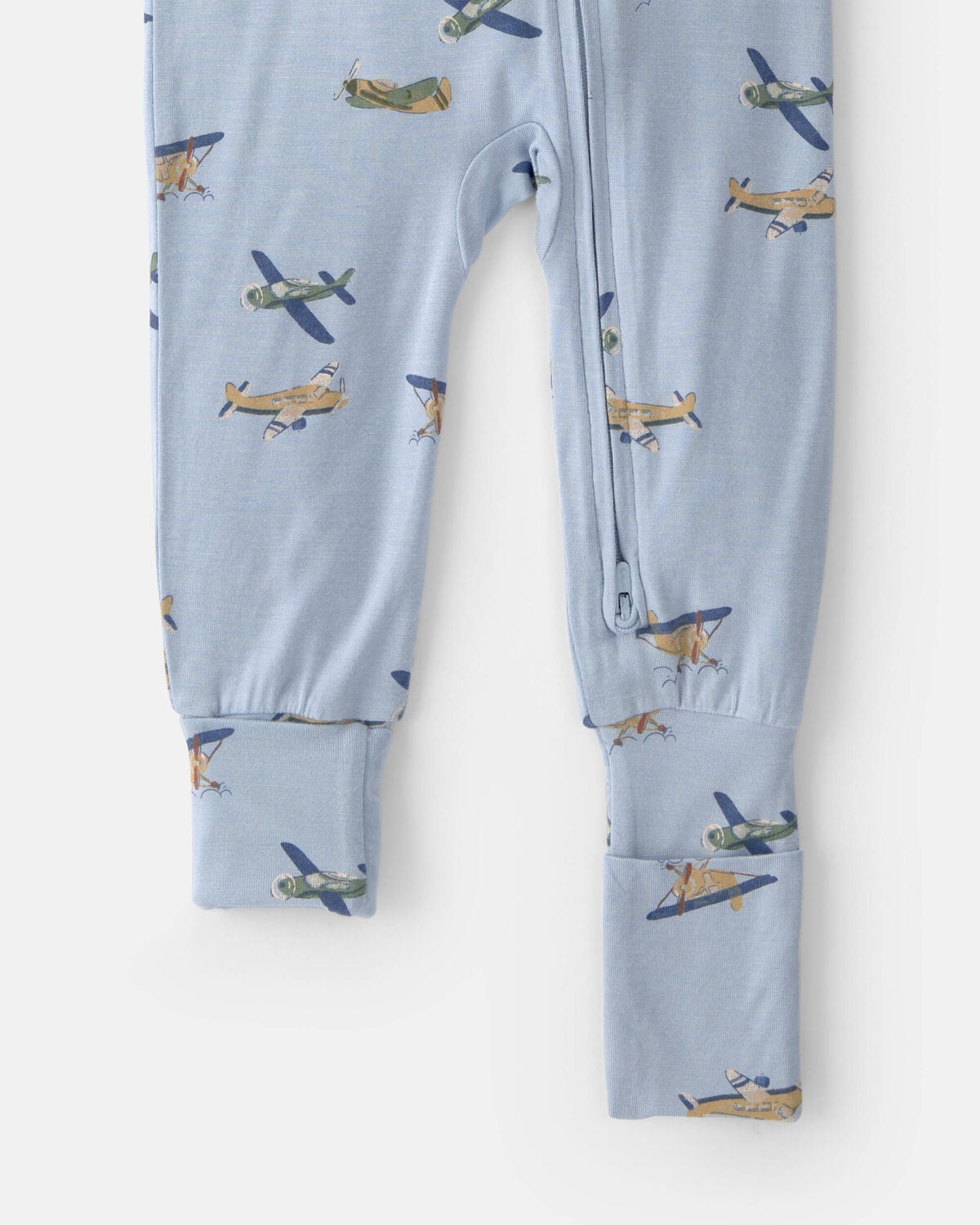 Toddler Boy Plane PurelySoft 1-Piece Pajama - Blue - Image 4