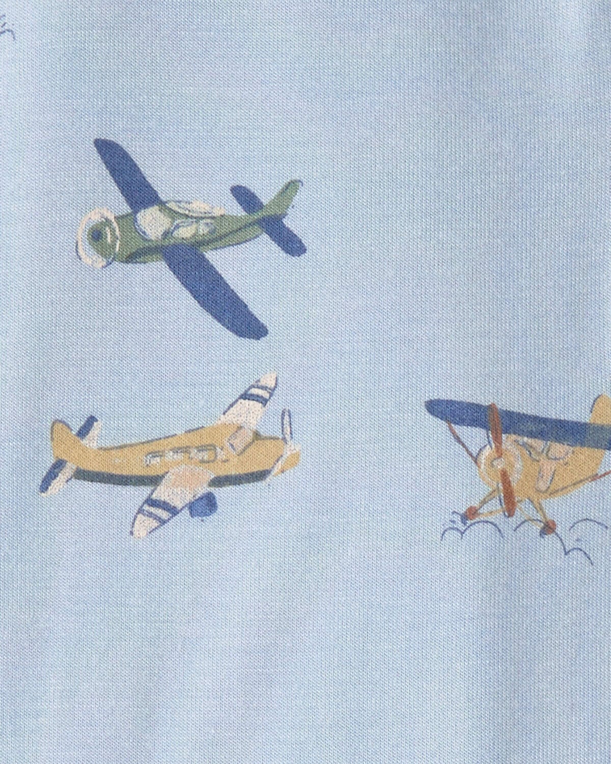 Toddler Boy Plane PurelySoft 1-Piece Pajama - Blue - Image 3