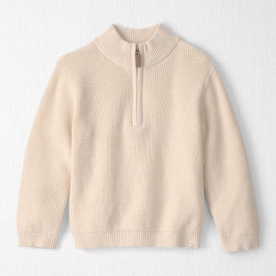 Toddler Boy Organic Cotton Quarter-Zip Pullover
