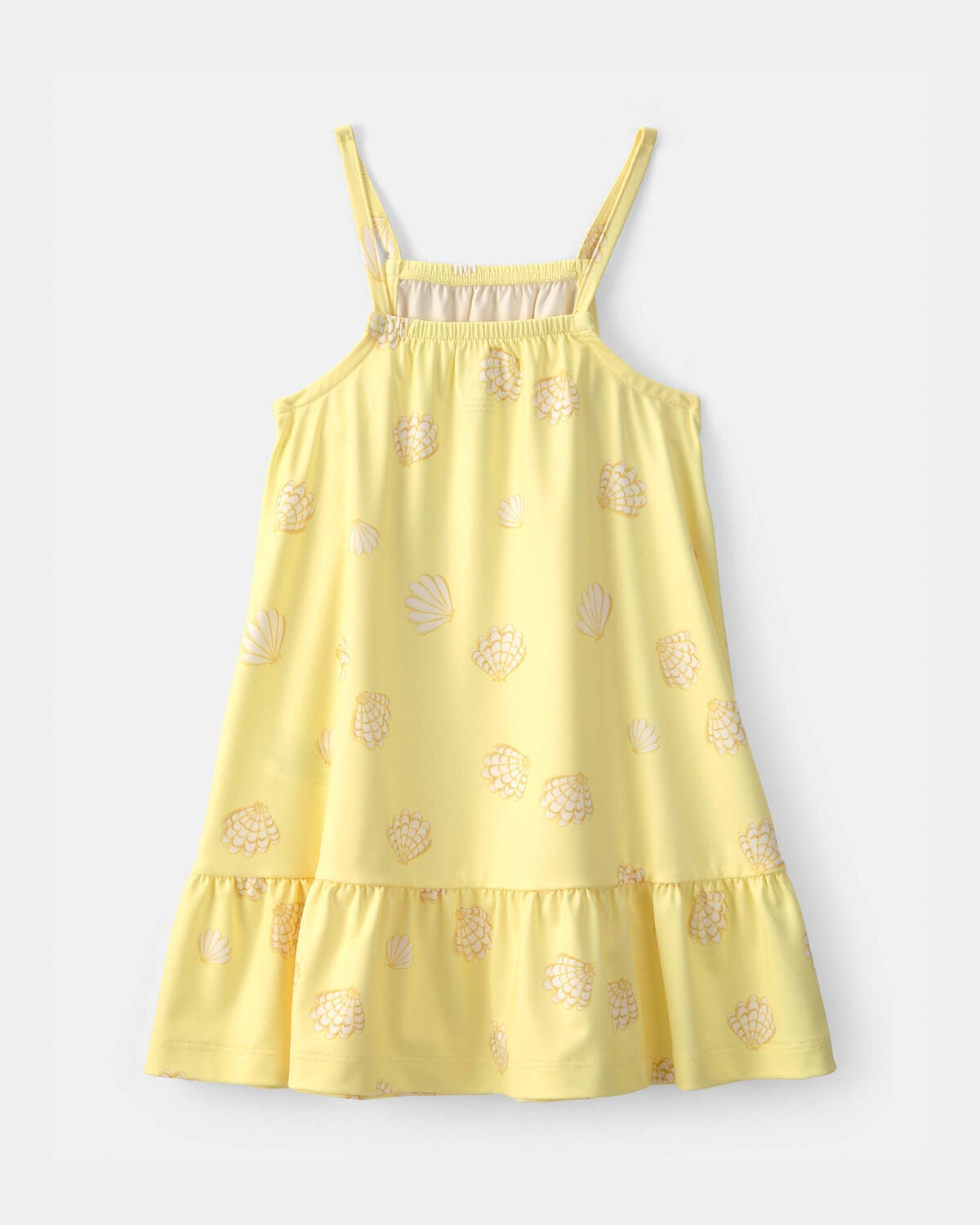 Toddler Girl Shell Swim Dress Coverup - Yellow - Image 2