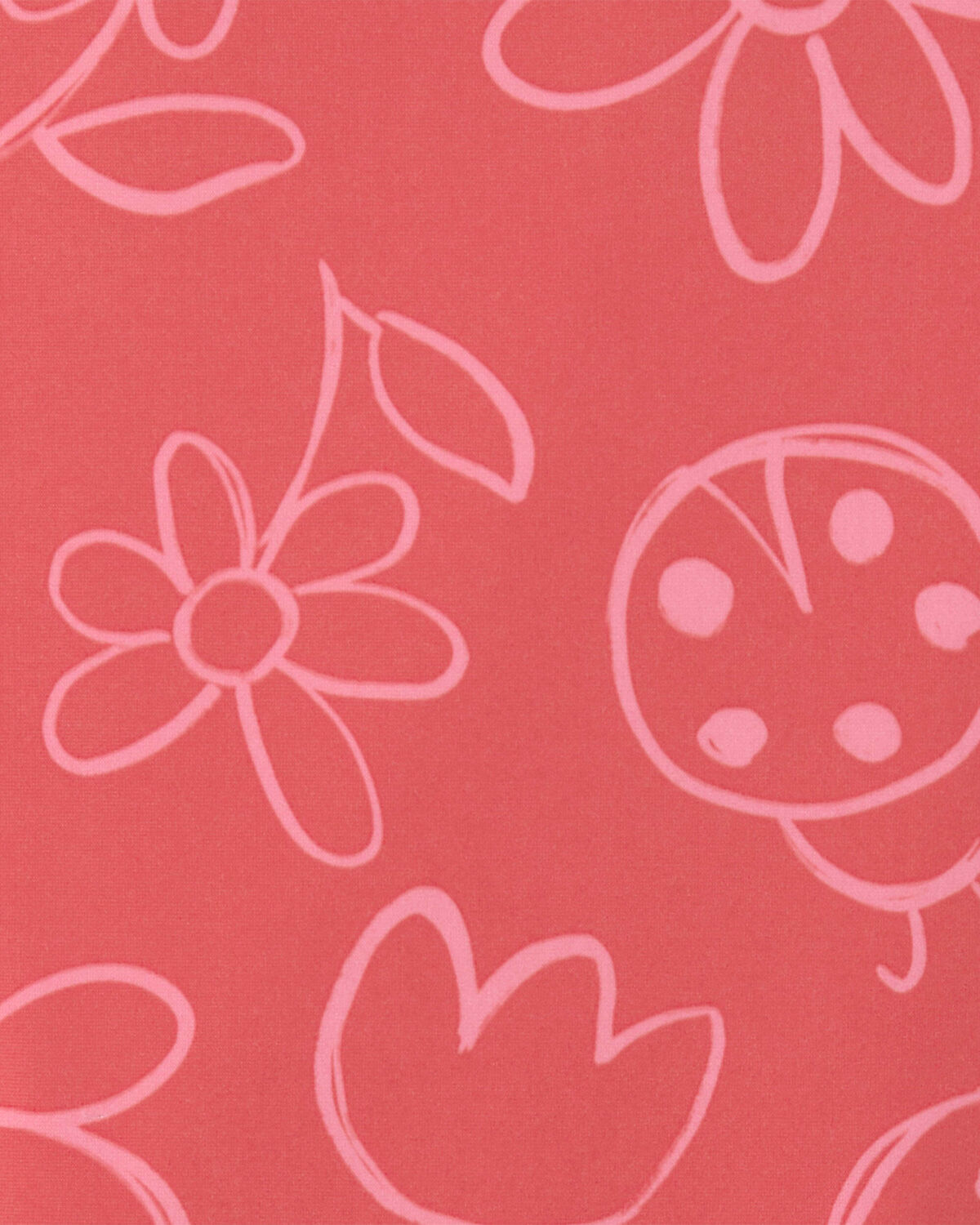 Toddler Girl Floral 1-Piece Swimsuit - Red - Image 3