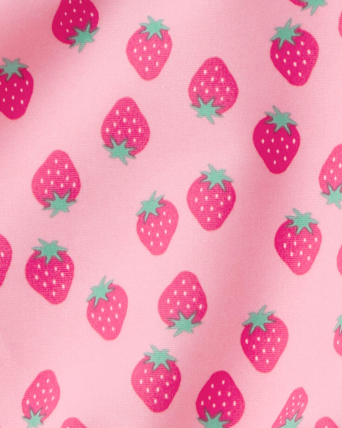 Toddler Girl 3-Piece Strawberry Rashguard Swimsuit Set - Pink - Image 5