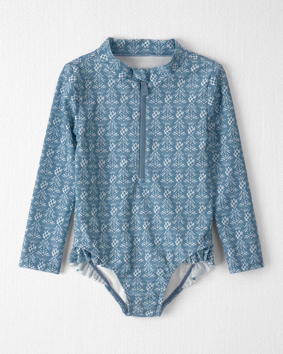 Toddler Girl Recycled Rashguard Swimsuit in Bloom Lagoon