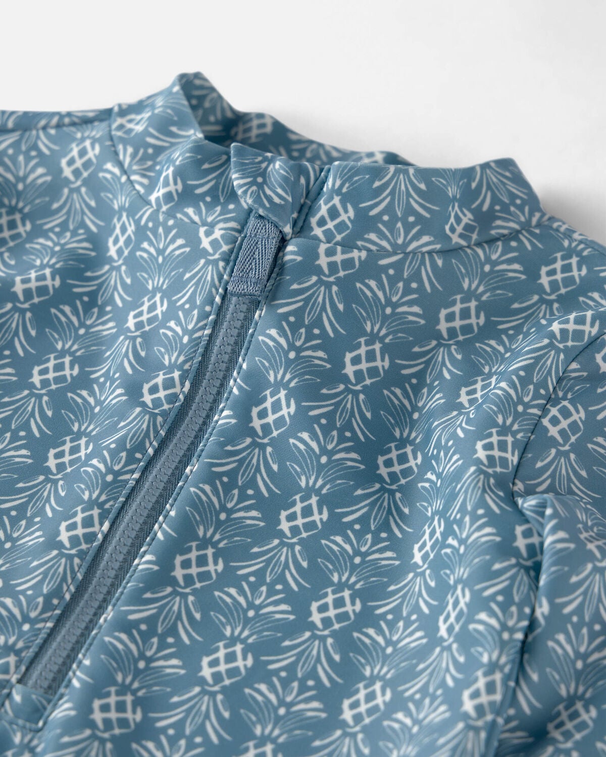 Toddler Girl Recycled Rashguard Swimsuit in Bloom Lagoon - Image 3