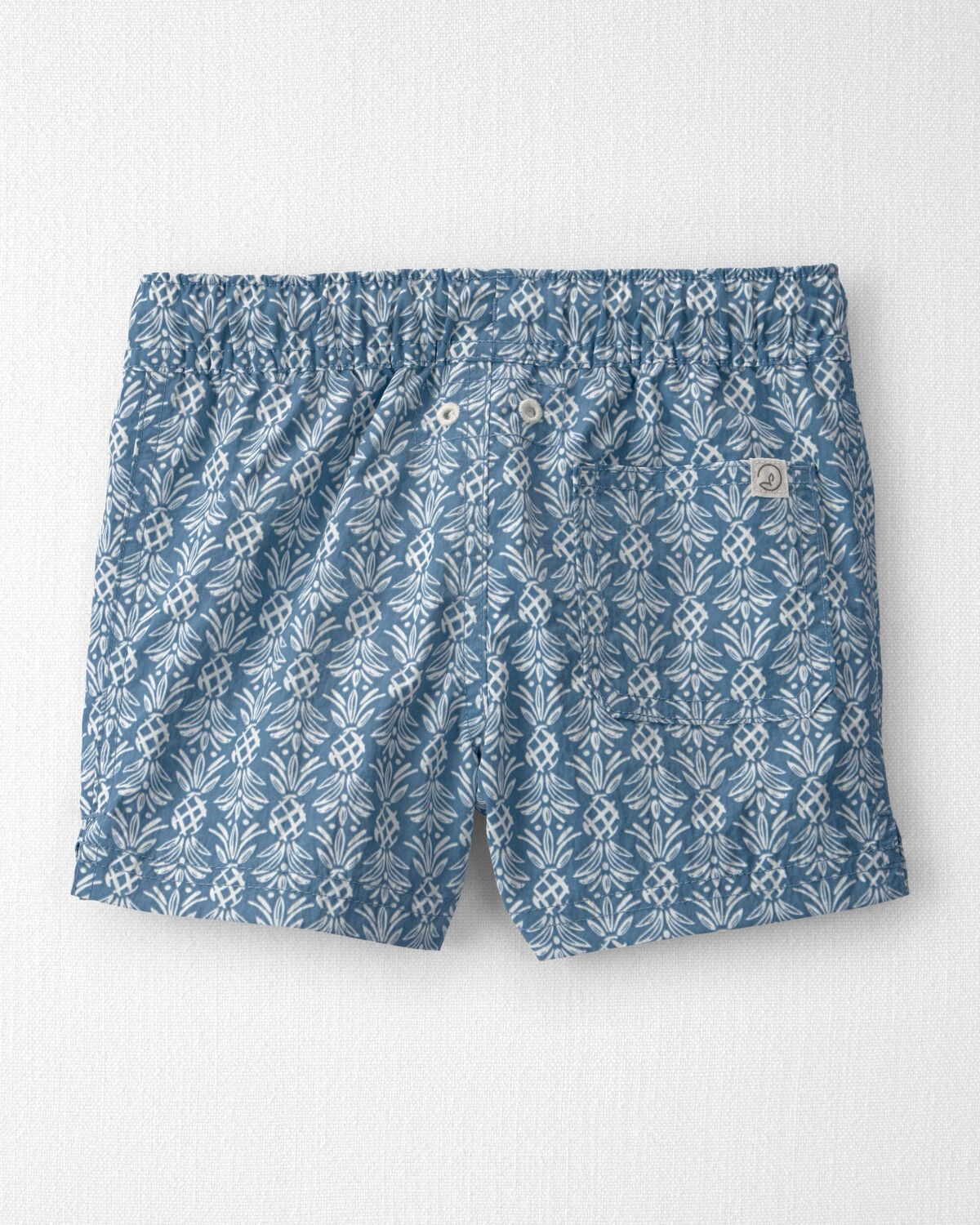 Toddler Boy Recycled Swim Trunks in Bloom Lagoon - Image 2