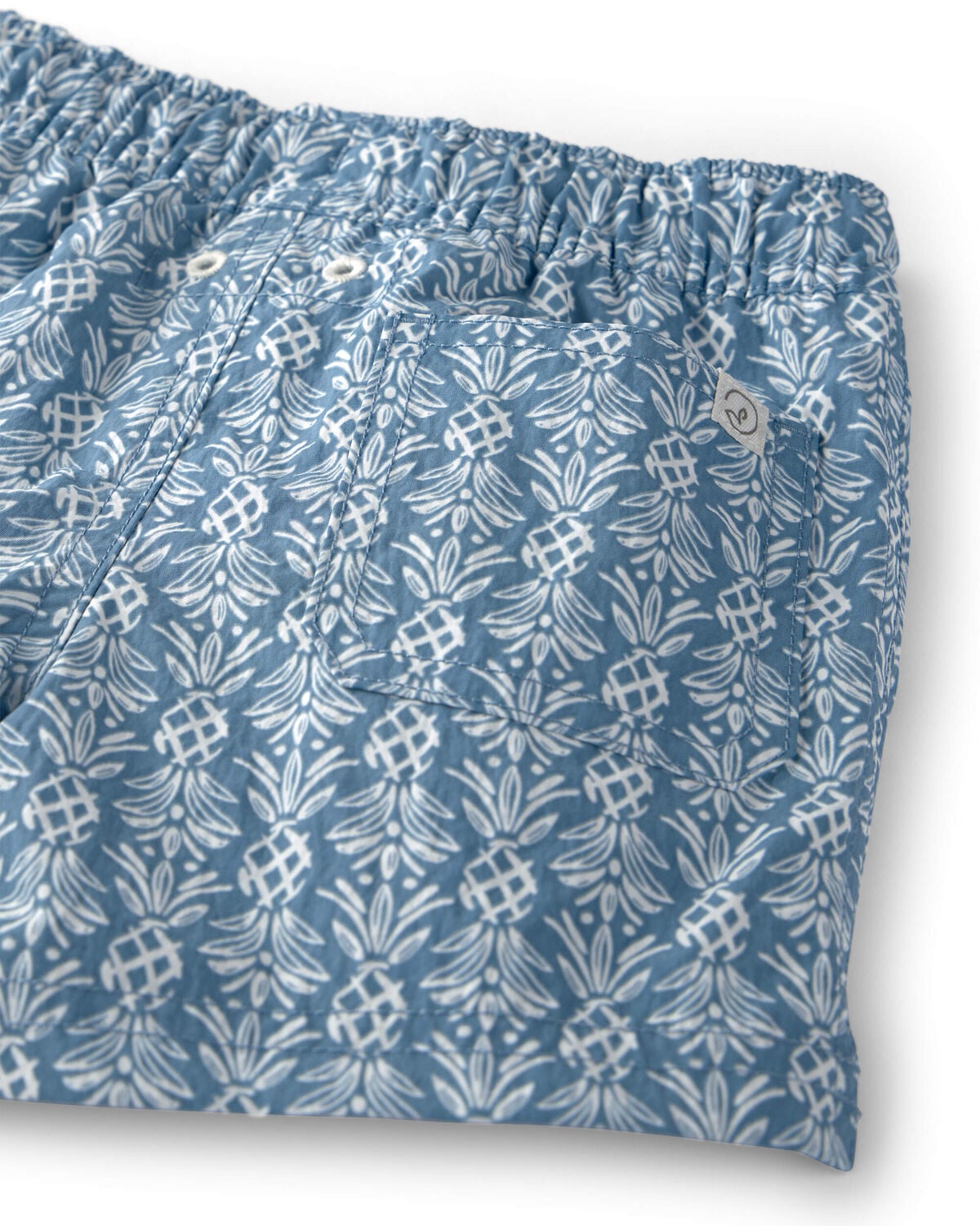 Toddler Boy Recycled Swim Trunks in Bloom Lagoon - Image 3
