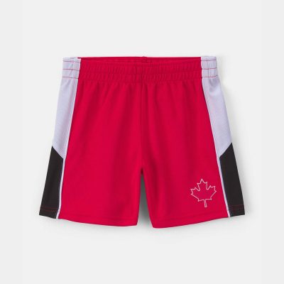 Toddler Umbro Canada Mesh Soccer Shorts - Red/White/Black