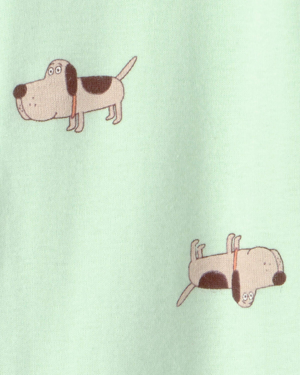 Toddler Dog 100% Cotton Snug Fit 1-Piece Pajama - Green - Image 2