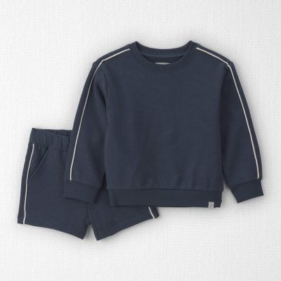 Toddler 2-Piece Organic Cotton French Terry Pullover & Short Set