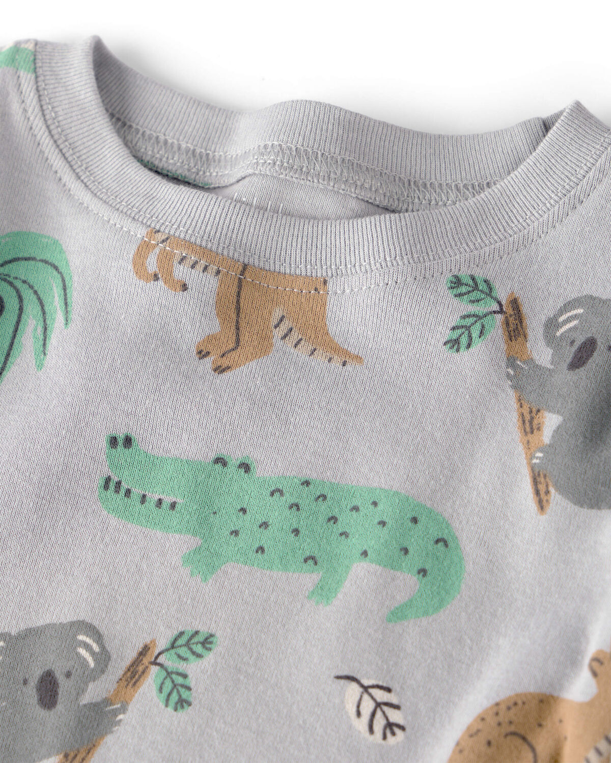 Toddler 2-Piece Organic Cotton Ribbed Pajama Set in Aussie Friends Print - Image 2