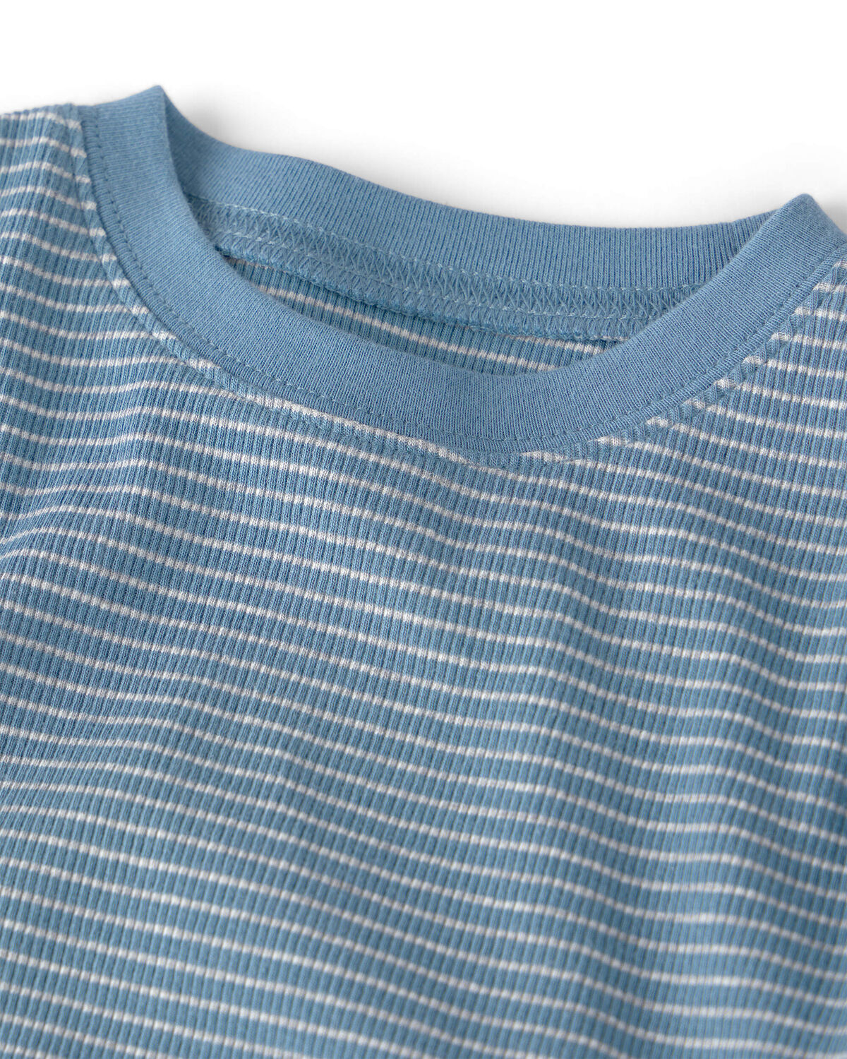 Toddler 2-Piece Organic Cotton Ribbed Pajama Set in Stripes - Image 2