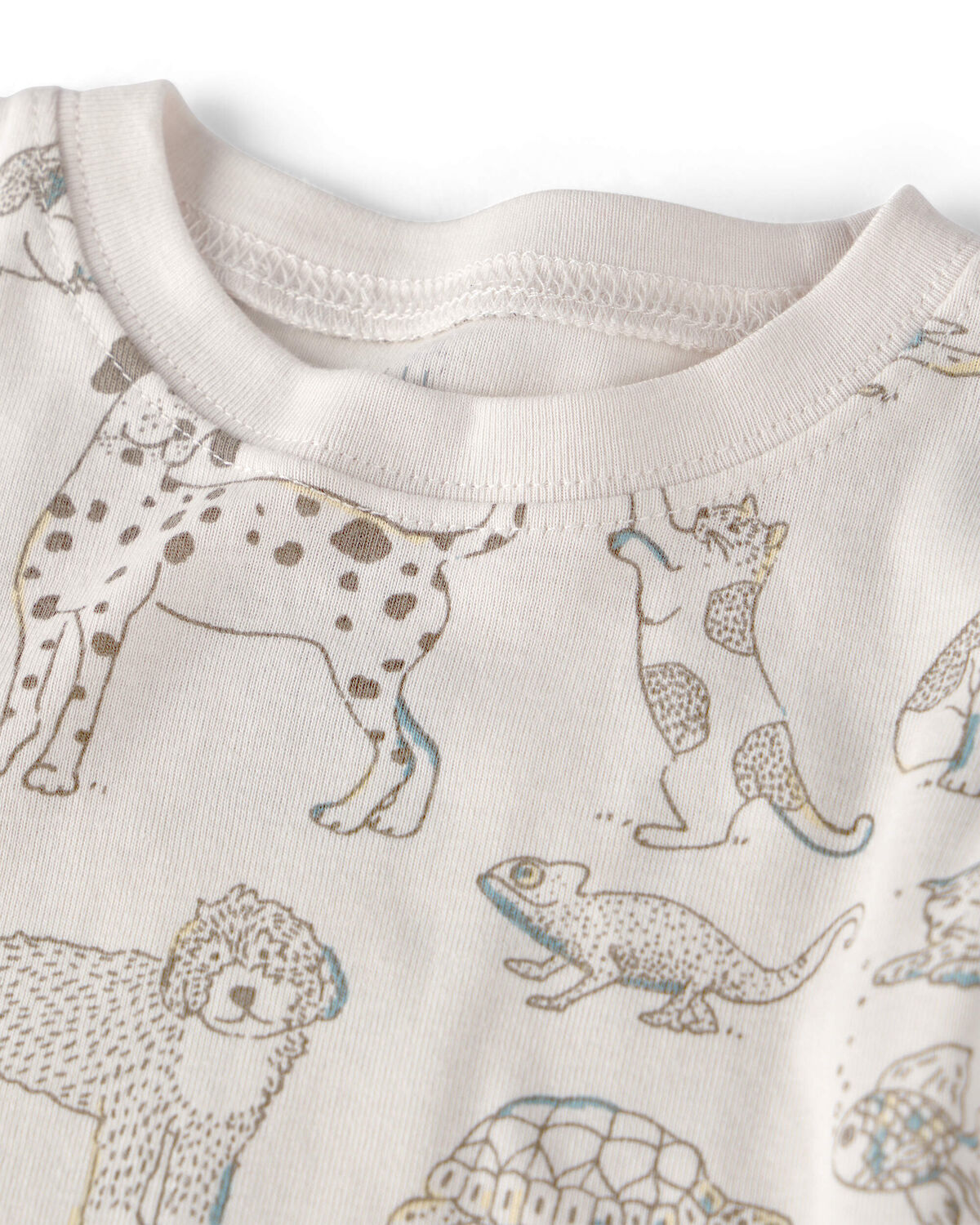 Toddler 2-Piece Organic Cotton Ribbed Pajama Set in Pet Print - Image 2