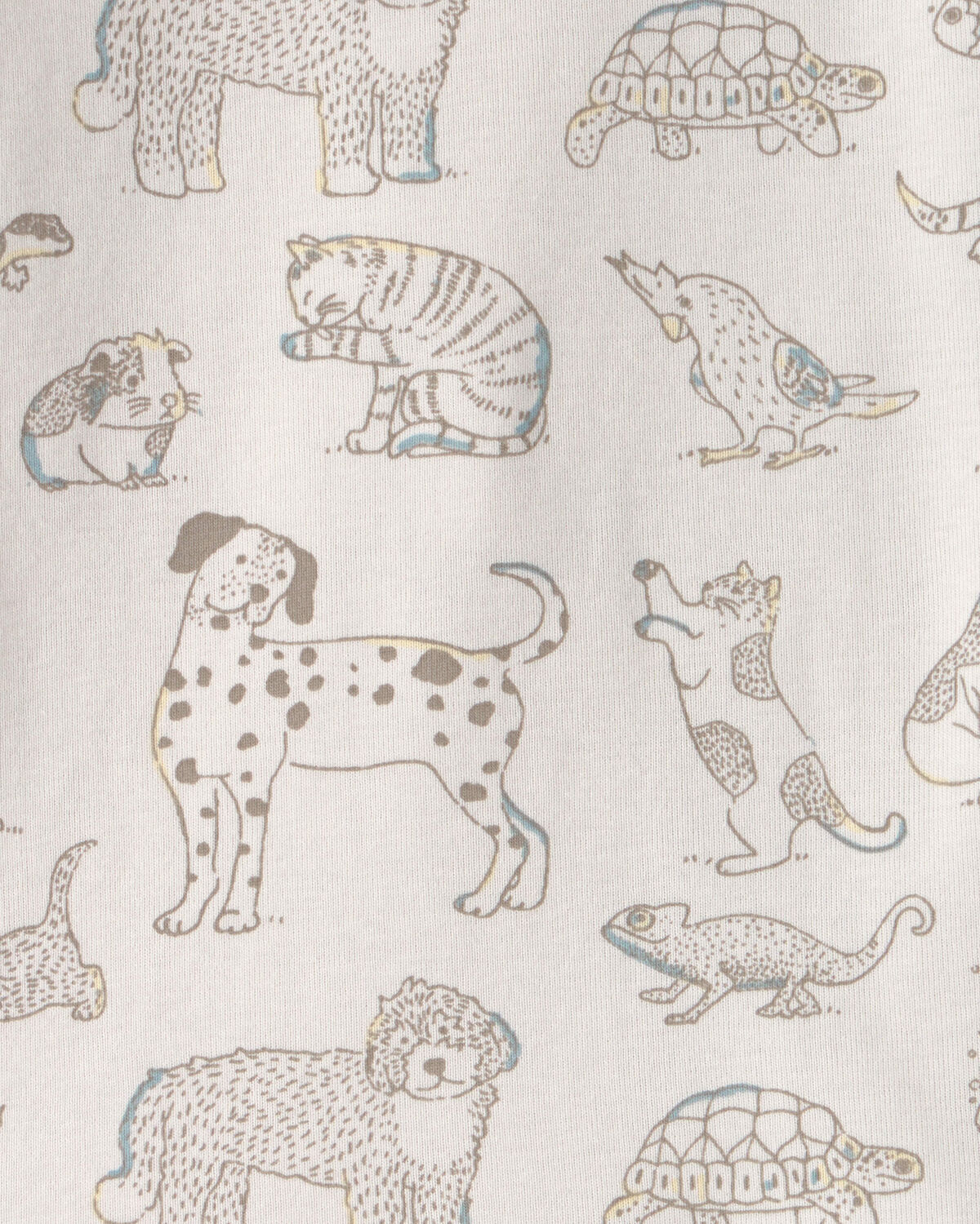 Toddler 2-Piece Organic Cotton Ribbed Pajama Set in Pet Print - Image 3