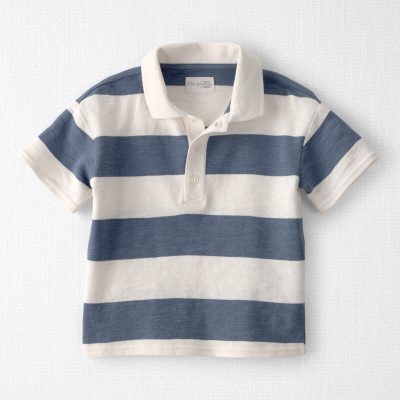 Toddler Boy Polo Shirt Made with Organic Cotton in Stripes
