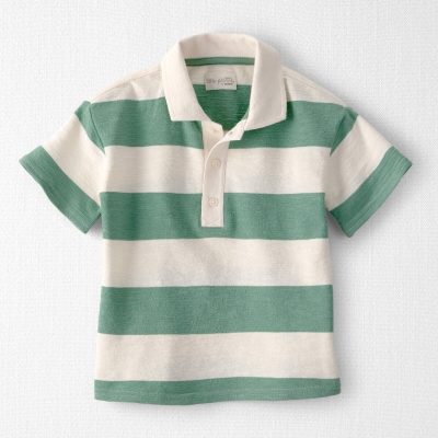 Toddler Boy Polo Shirt Made with Organic Cotton in Stripes