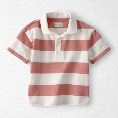 Toddler Boy Polo Shirt Made with Organic Cotton in Stripes