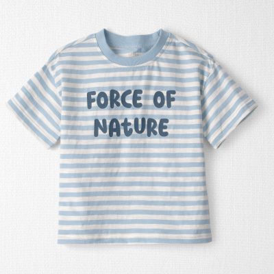 Toddler Organic Cotton 'Force of Nature' Tee in Stripes