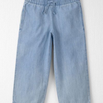 Toddler Girl Organic Cotton Chambray Pants
