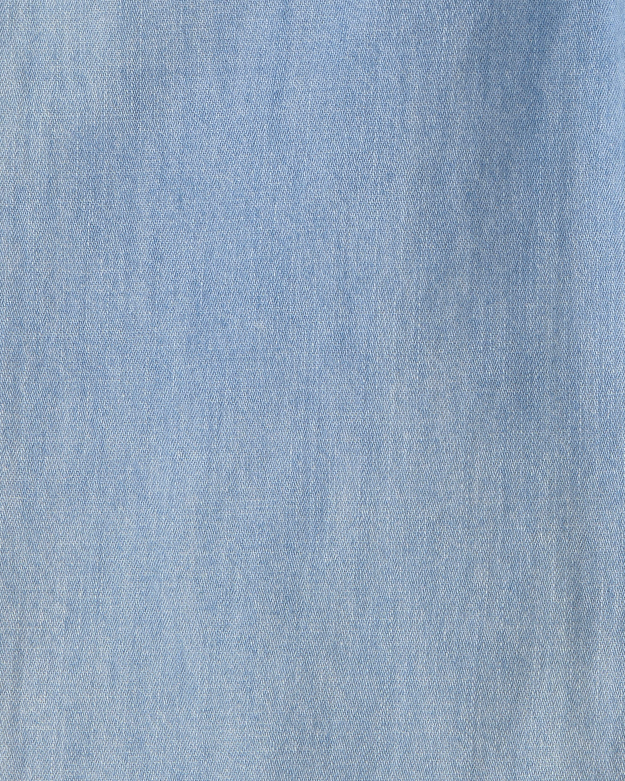 Toddler Girl Organic Cotton Chambray Pants - Image 5