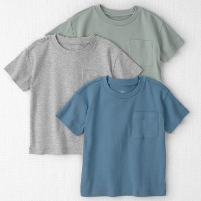 Toddler Boy 3-Pack Organic Cotton Pocket Tees