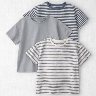 Toddler Boy 3-Pack Organic Cotton Tees in Stripes