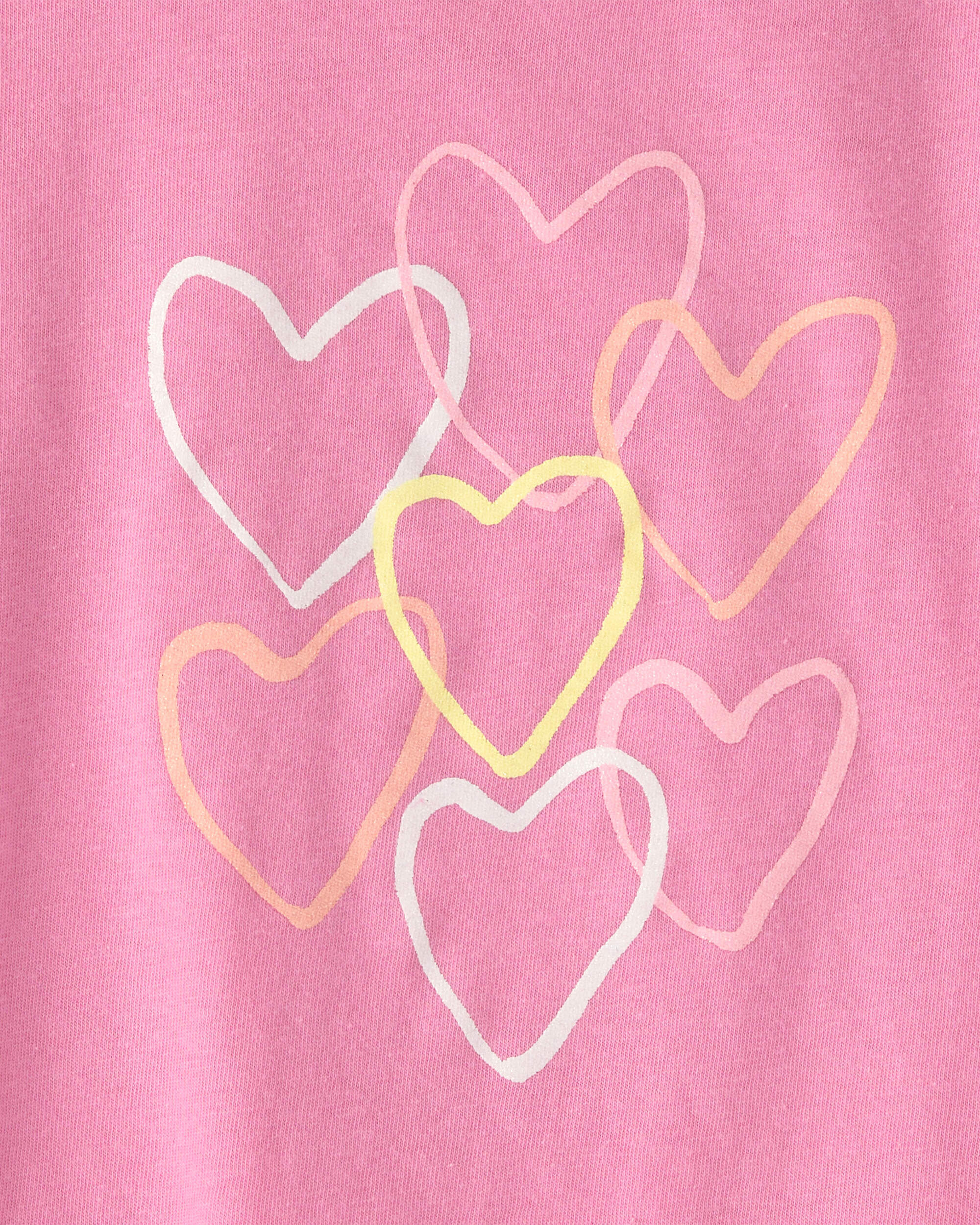 Toddler Girl Heart Graphic Tee - Pink - Image 3