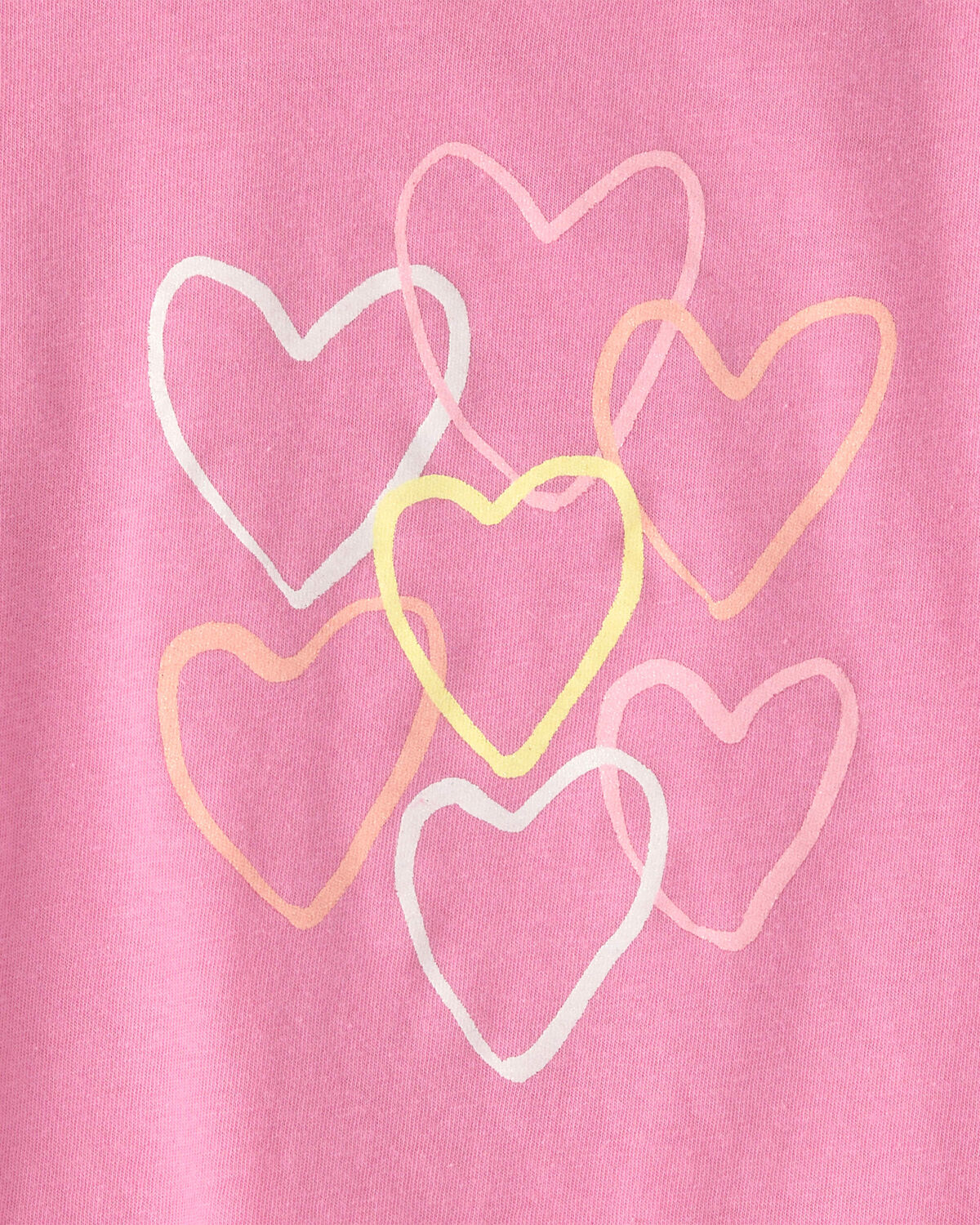Toddler Girl Heart Graphic Tee - Pink - Image 2