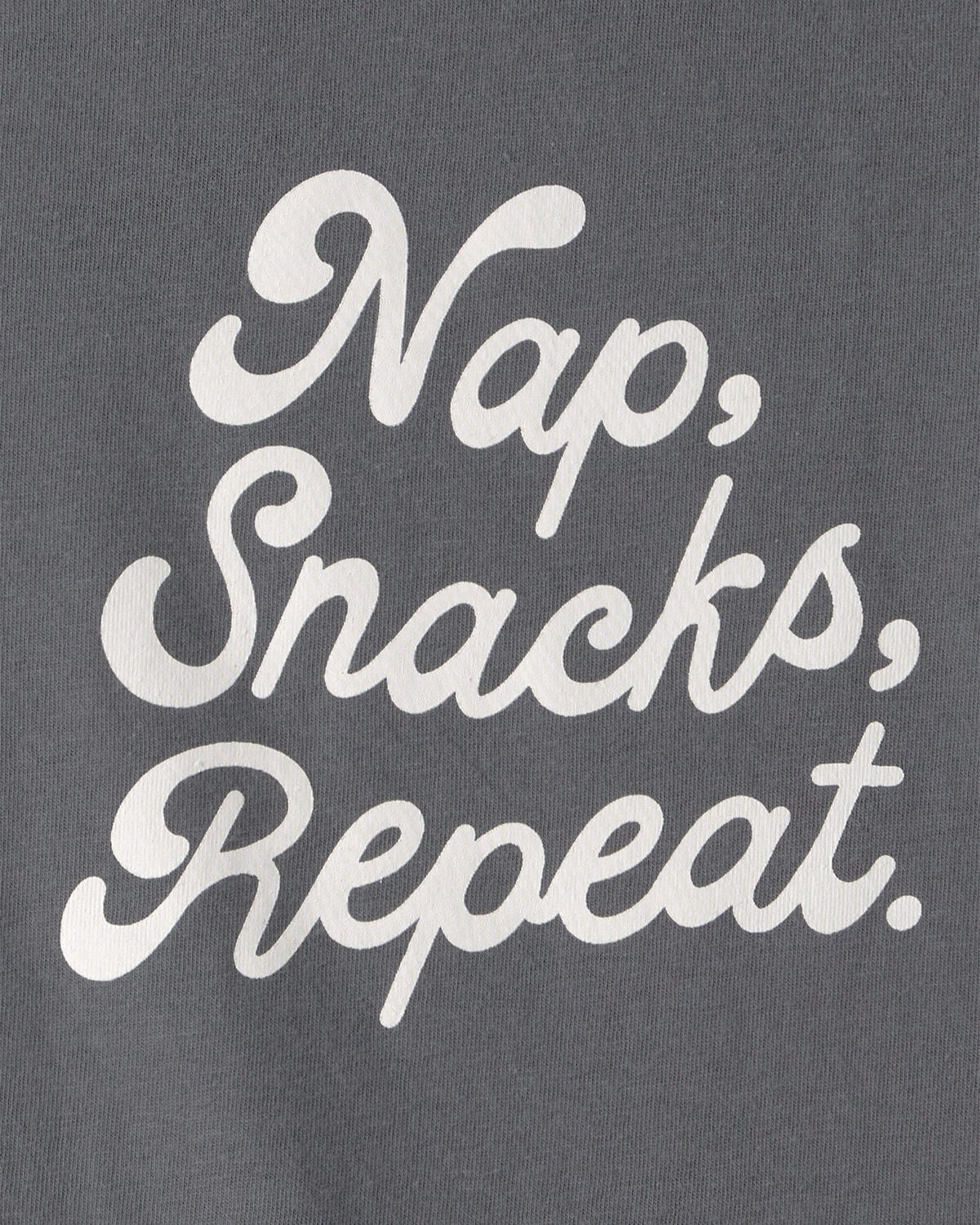 Toddler Girl 'Nap Snacks Repeat' Graphic Tee - Grey - Image 2