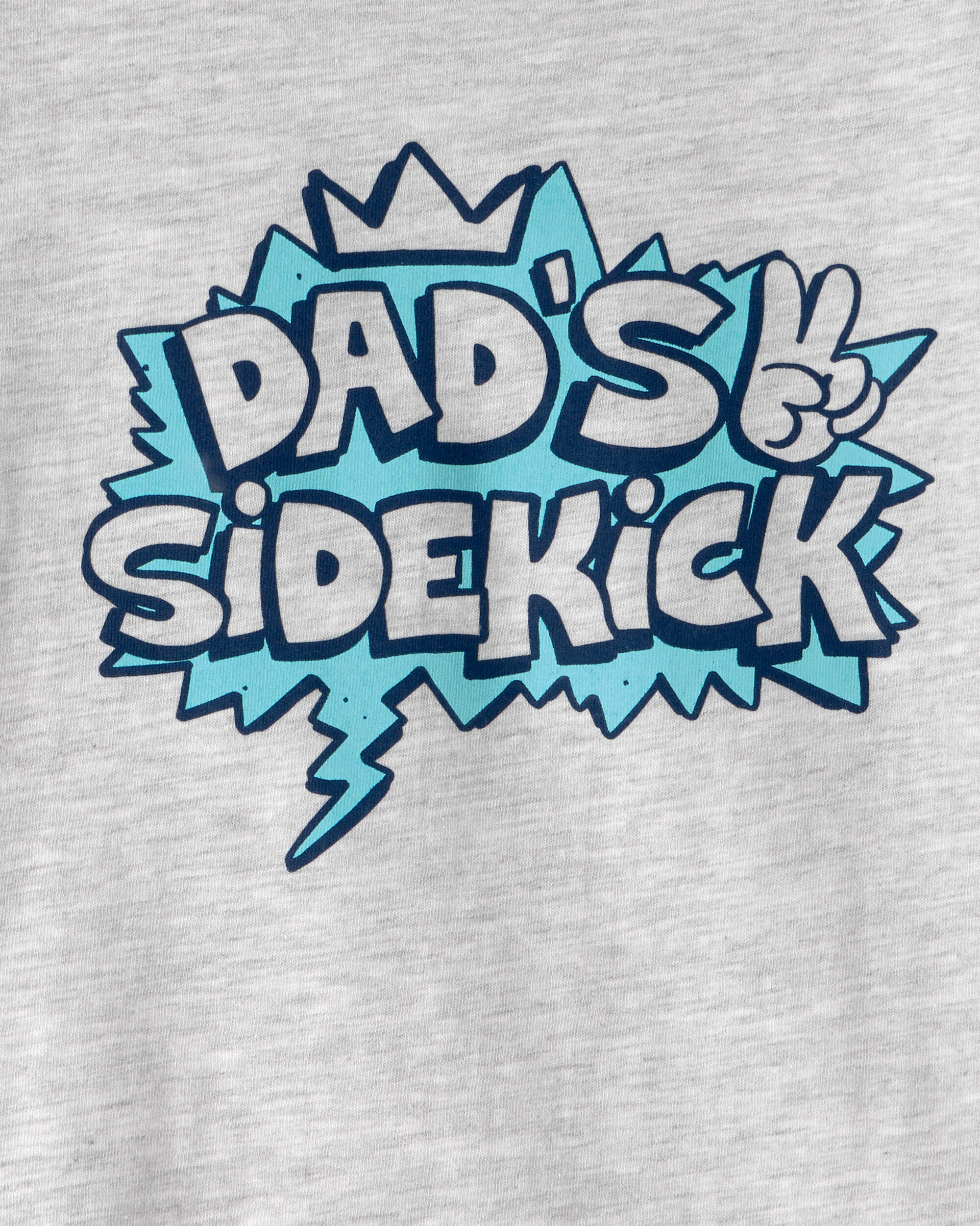 Toddler Boy Father's Day 'Dad's Sidekick' Graphic Tee - Grey - Image 3