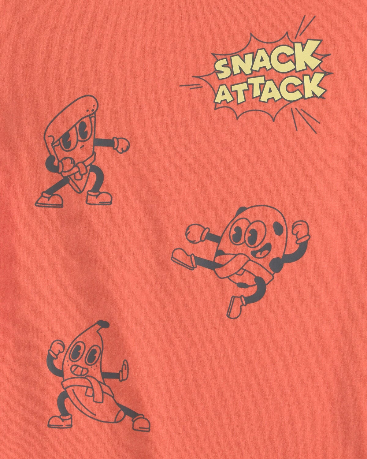 Toddler Boy Snack Attack Graphic Tee - Coral - Image 2