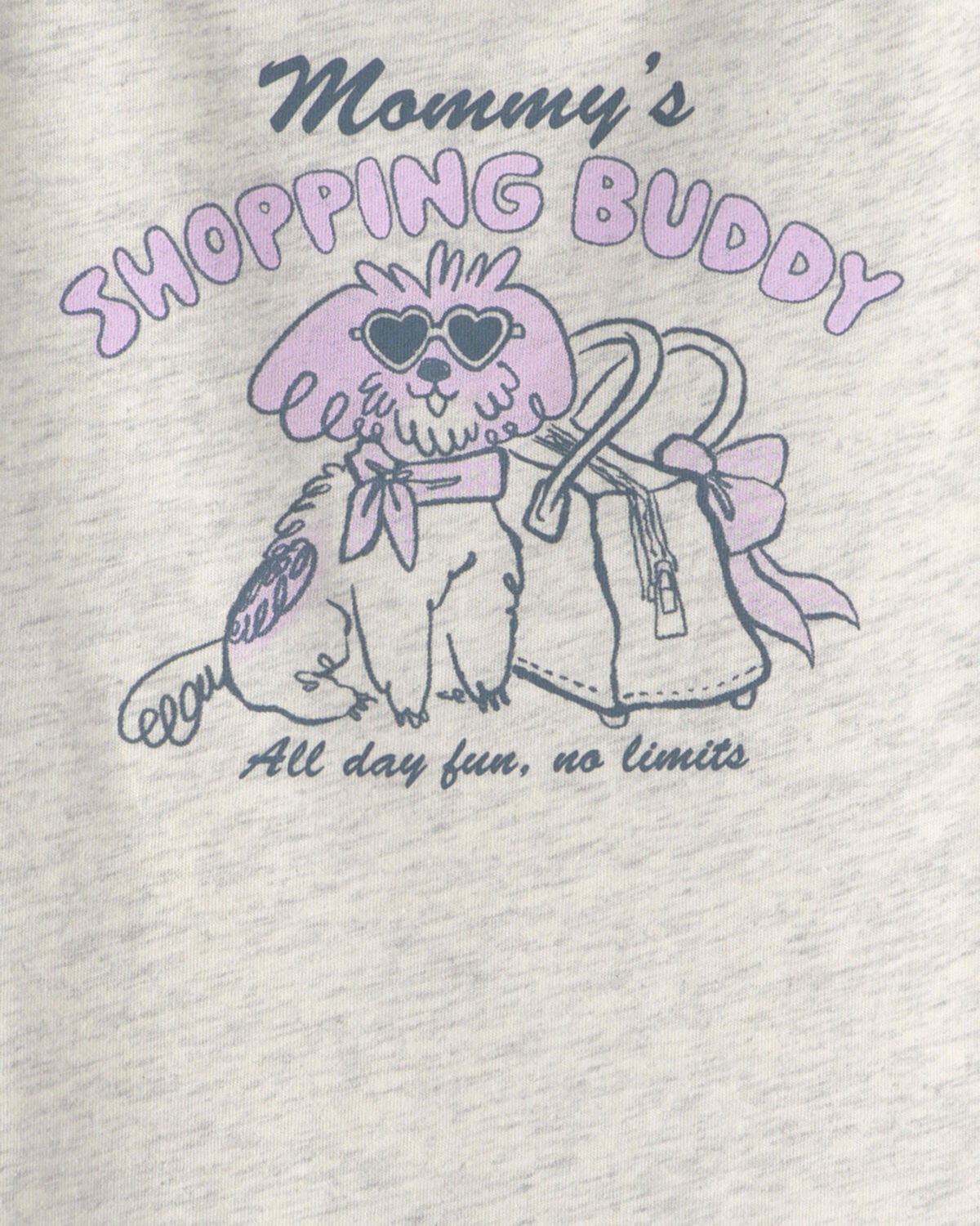 Toddler Girl 'Mommy's Shopping Buddy' Graphic Tee - Grey - Image 2
