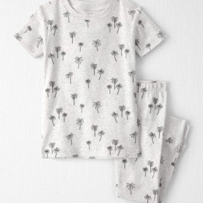 Toddler 2-Piece Organic Cotton Pajamas in Palm Trees