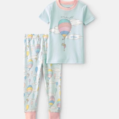 Toddler Girl 2-Piece Dr. Seuss™ Short-Sleeve Snug Fit 2-Piece Pajama Set