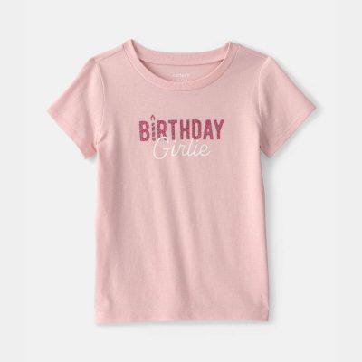 Toddler Girl 'Birthday Girlie' Graphic Tee - Pink