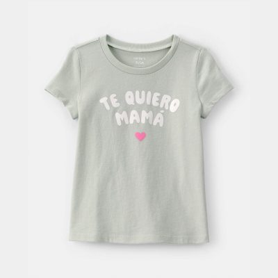Toddler Girl 'Te Quiero Mamá' Graphic Tee - Green