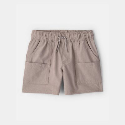 Toddler Boy Woven Pocket Shorts - Taupe